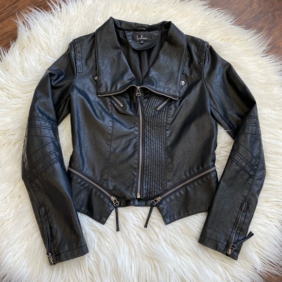 Lulus Jackets & Blazers - Lulu’s Faux Leather Moto Jacket